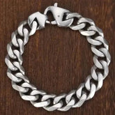 Stylish Matte Silver 15mm Chain Bracelet Bracelet by ALIEX
