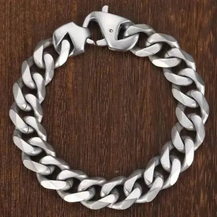 Stylish Matte Silver 15mm Chain Bracelet Bracelet by ALIEX