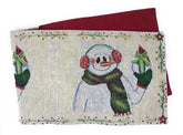 DaDa Bedding Magical Snowman Holiday Woven Tapestry Dining Table Runner (9733) Table Runners by DaDalogy Bedding Collection