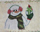 DaDa Bedding Magical Snowman Holiday Woven Tapestry Dining Table Runner (9733) Table Runners by DaDalogy Bedding Collection