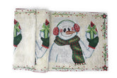 DaDa Bedding Magical Snowman Holiday Woven Tapestry Dining Table Runner (9733) Table Runners by DaDalogy Bedding Collection