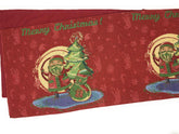 DaDa Bedding Red Santa Claus Christmas Tree Woven Tapestry Dining Table Runner (17615) Table Runners by DaDalogy Bedding Collection