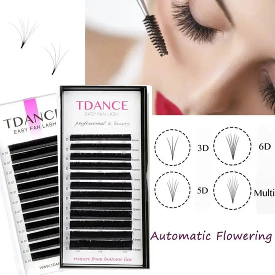 TDANCE Individual Easy Fan Eyelashes Extension Faux Mink Soft Natural Volume Makeup Fast Blooming False Lash Growth Lift Beauty Eyelashes Extension by Dropshee