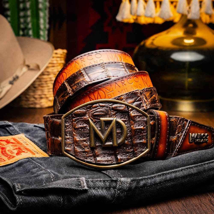 Texas Belt Aged Brown Belts by Marco Di Milano