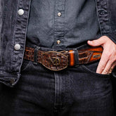 Texas Belt Aged Brown Belts by Marco Di Milano