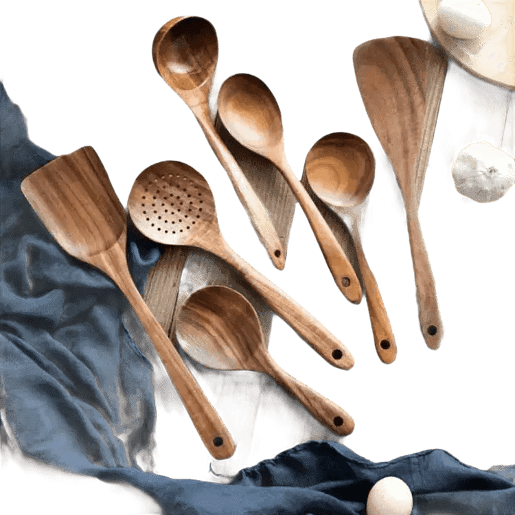 Thailand Wood Kitchenware Cooking Spoons Set Kitchenware by Warm Comfy Life Store