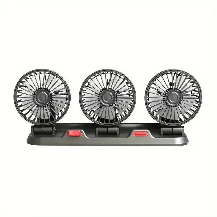Three-Head USB Car Fan with Aromatherapy usb mini air cooler Car Accessories by DSERS