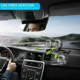 Three-Head USB Car Fan with Aromatherapy usb mini air cooler Car Accessories by DSERS