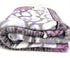 DaDa Bedding Orchid Blossoms Striped Floral Lavender Plush Fleece Flannel Throw Blanket (XY9833) Throw Blankets by DaDalogy Bedding Collection