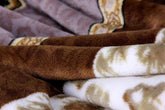 DaDa Bedding Elegant Twilight Lavender Brown Floral Flannel Mink Fleece Throw Blanket (XY9879) Throw Blankets by DaDalogy Bedding Collection