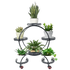 Black Metal Plant Stands Six Tier Circular Design Plant Stand by EASYBUY888 Store