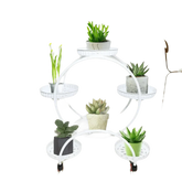 Black Metal Plant Stands Six Tier Circular Design Plant Stand by EASYBUY888 Store