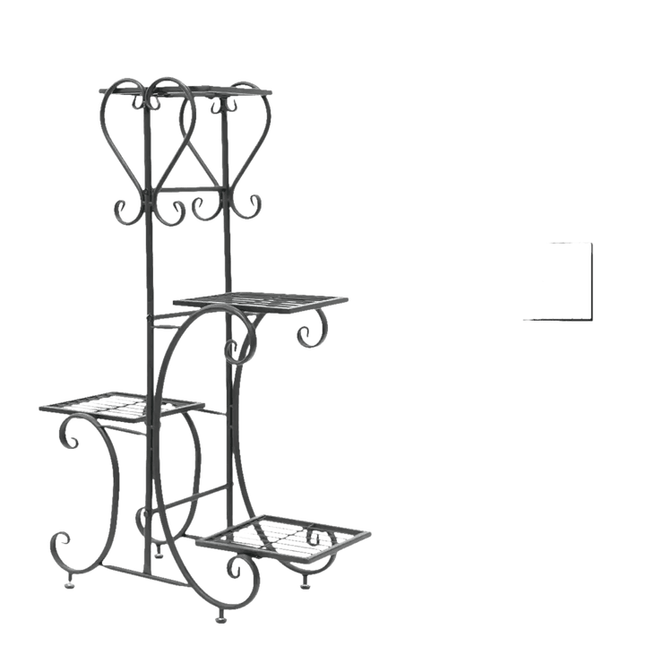 Tiered Metal Plant Stand with Plants Plant Stand by Wisfor Store