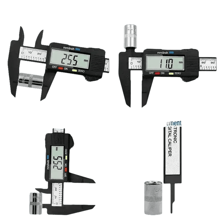 Two Black Digital Calipers Electronic Vernier Caliper Set Digital Caliper by China Tools Enterprise Store