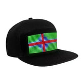 Two Black LED Message Display Baseball Cap USB Rechargeable Cap by DSERS