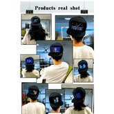 Two Black LED Message Display Baseball Cap USB Rechargeable Cap by DSERS