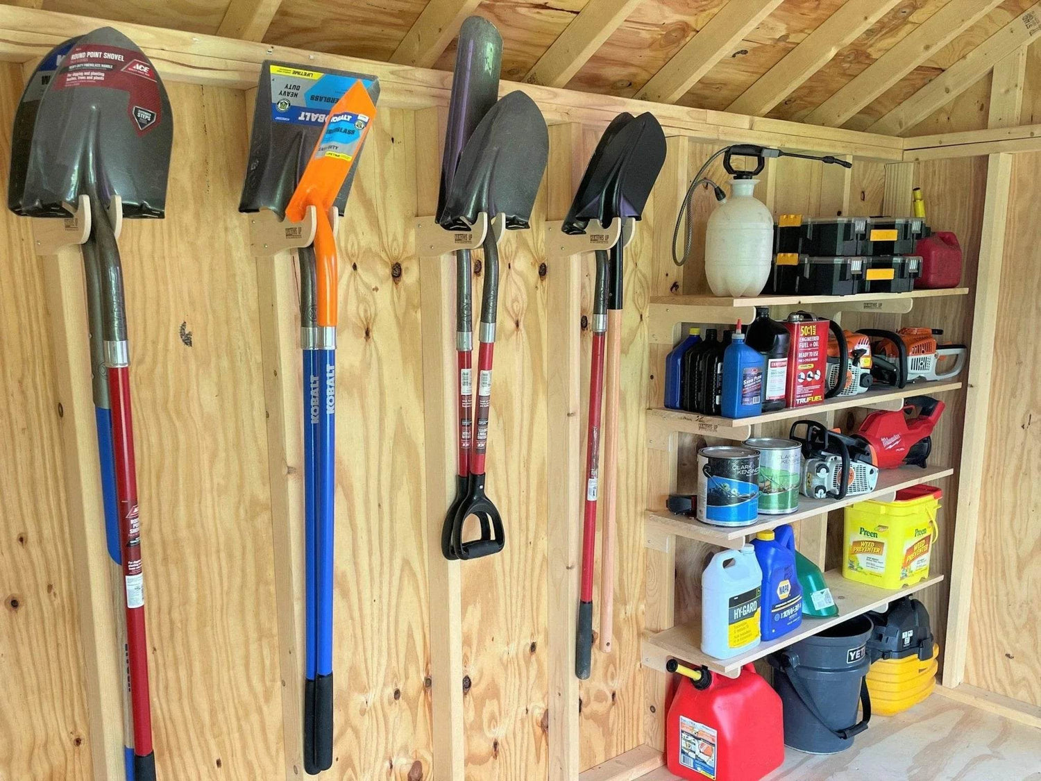 Ultimate Shed Organization Kit – Yard & Garden Tool Rack Organizer for Shed Outdoor Storage by HangThis Up My Shed Organizing System