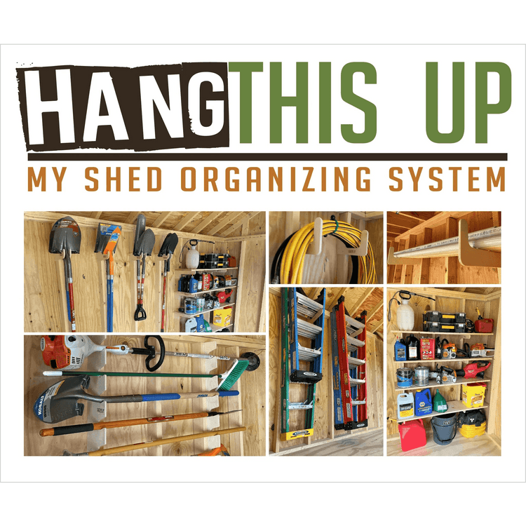 Ultimate Shed Organization Kit – Yard & Garden Tool Rack Organizer for Shed Outdoor Storage by HangThis Up My Shed Organizing System