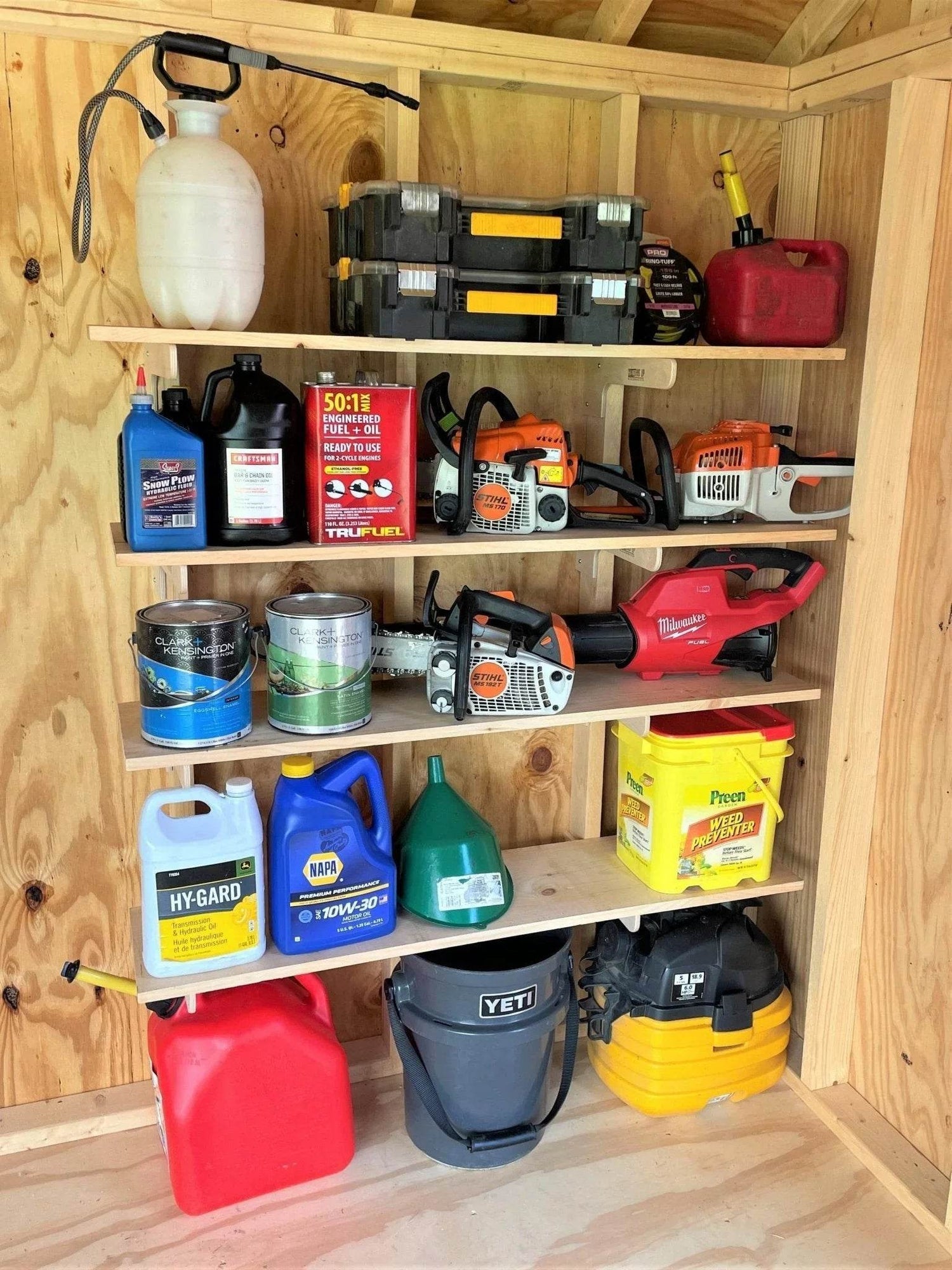 Ultimate Shed Organization Kit – Yard & Garden Tool Rack Organizer for Shed Outdoor Storage by HangThis Up My Shed Organizing System