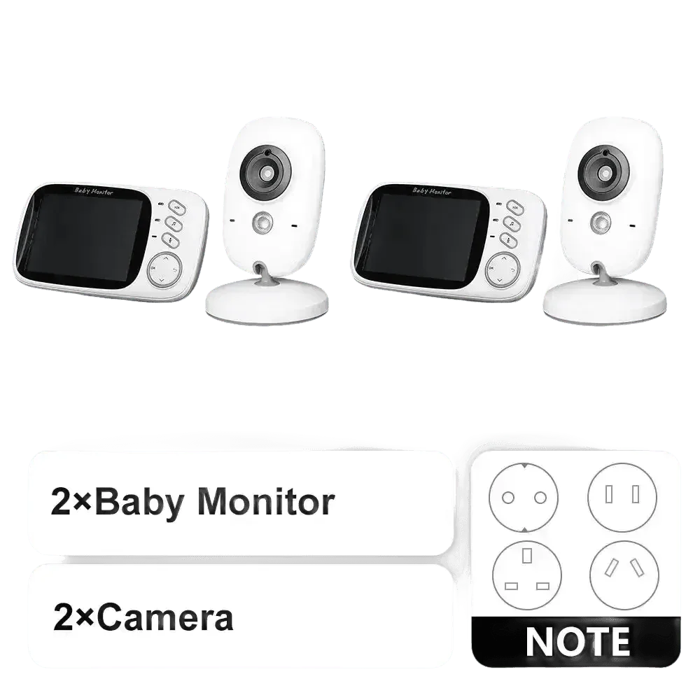 Video Baby Monitor with Two-Way Audio and Temperature Display US Plug Baby Monitors by Eye4U Official Store