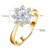 14K Gold Moissanite Flower Ring Rings by Dropshee