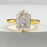 Radiant Cut Lab Moissanite Diamond Ring 100% Real 925 Rings by Dropshee