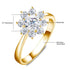 14K Gold Moissanite Flower Ring Rings by Dropshee