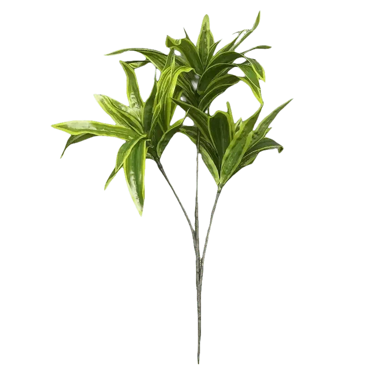 Variegated Dracaena Artificial Palm Tree in Textured Pot fake trees by Kmitang Official Store