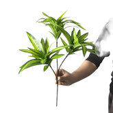 Variegated Dracaena Artificial Palm Tree in Textured Pot fake trees by Kmitang Official Store