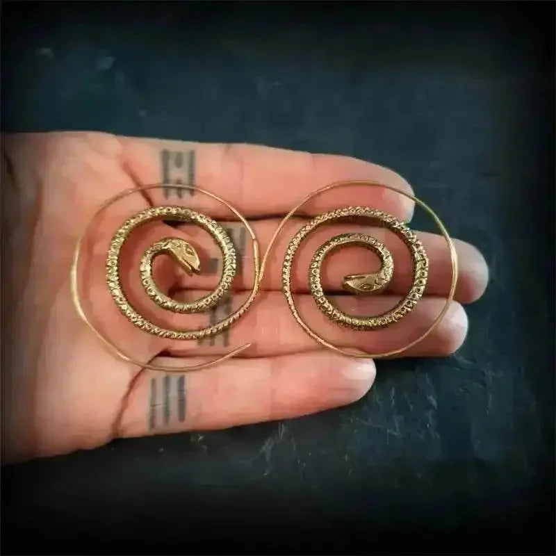 Vintage Egyptian Inspired Designs Sacred Wings Scarab Large Hoops Earrings Gypsy Tribal Women Gold Color Earrings Party Gift Jewelry & Accessories by DSERS