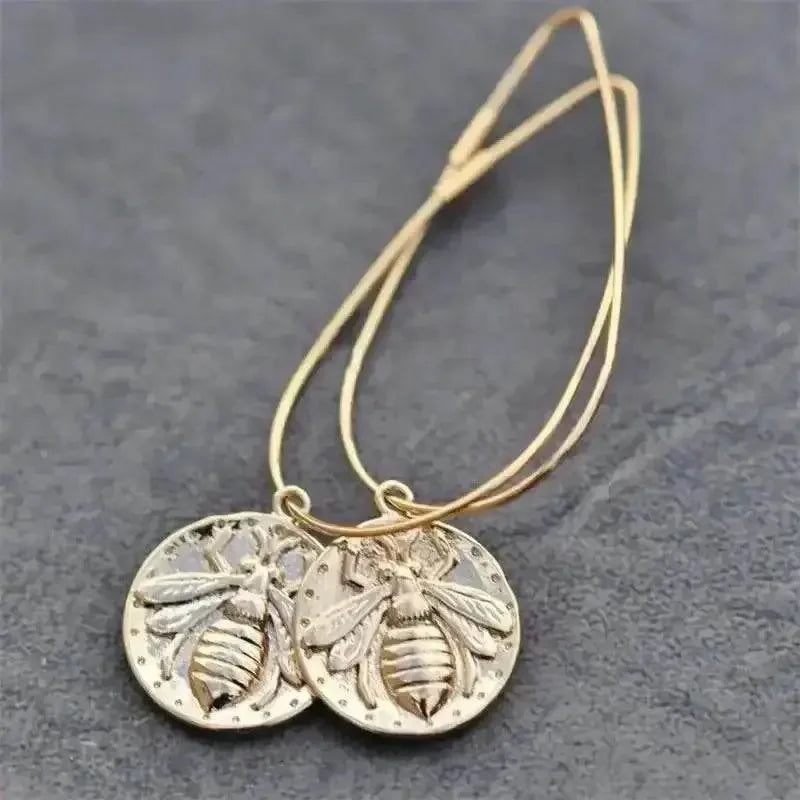 Vintage Egyptian Inspired Designs Sacred Wings Scarab Large Hoops Earrings Gypsy Tribal Women Gold Color Earrings Party Gift Jewelry & Accessories by DSERS