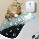 White Air Purifier with Blue Light Downypaws Litter Box Cat Air Deodoriser by DownyPaws Official Store