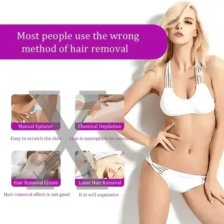 White Electric Ladies Body Epilator Induction Shaver Hair Remover Tool by DSERS