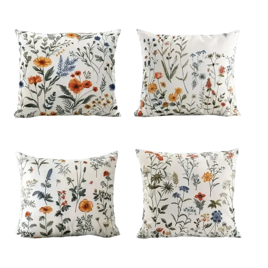 White Flowers Pillow Cover Flower Pillow Cover by eboygifts