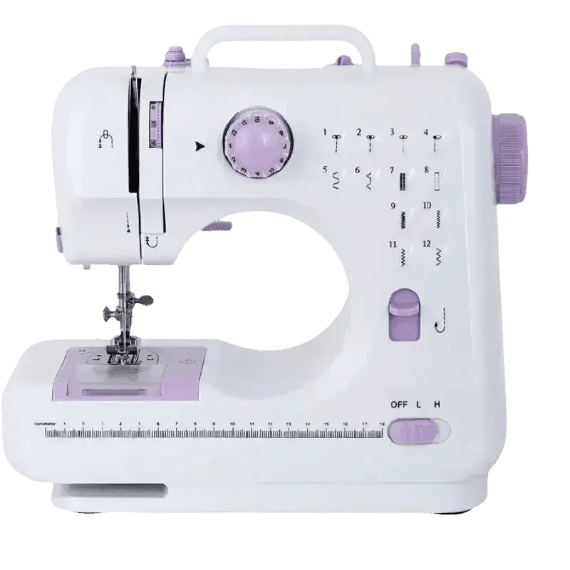 White and Lavender Electric Sewing Machine Metal Thread Cutting sewing machines by Boutique Preferred Store
