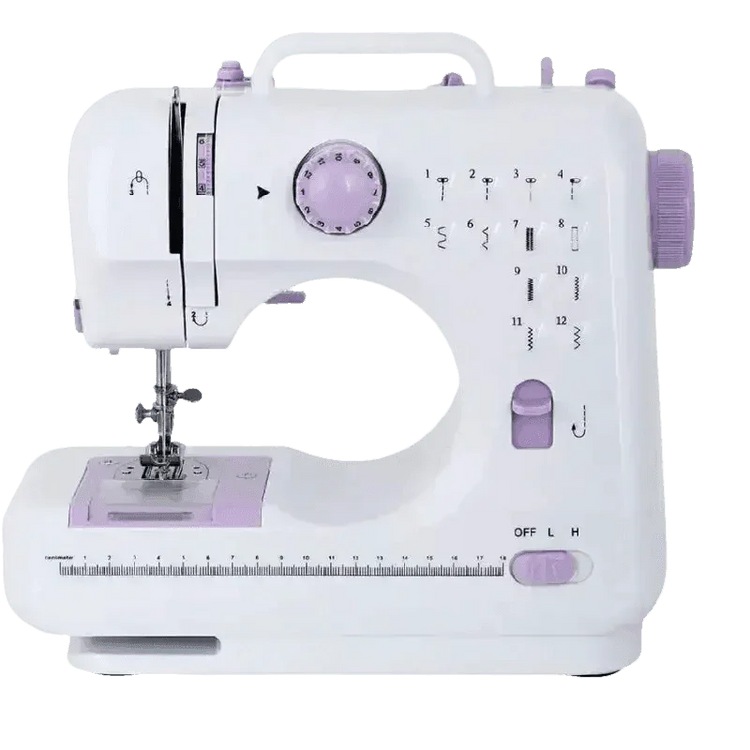 White and Lavender Electric Sewing Machine Metal Thread Cutting sewing machines by Boutique Preferred Store