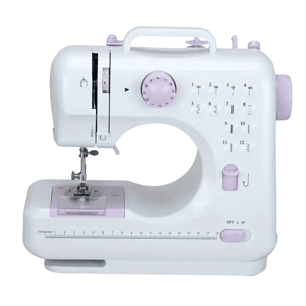 White and Lavender Electric Sewing Machine Metal Thread Cutting sewing machines by Boutique Preferred Store