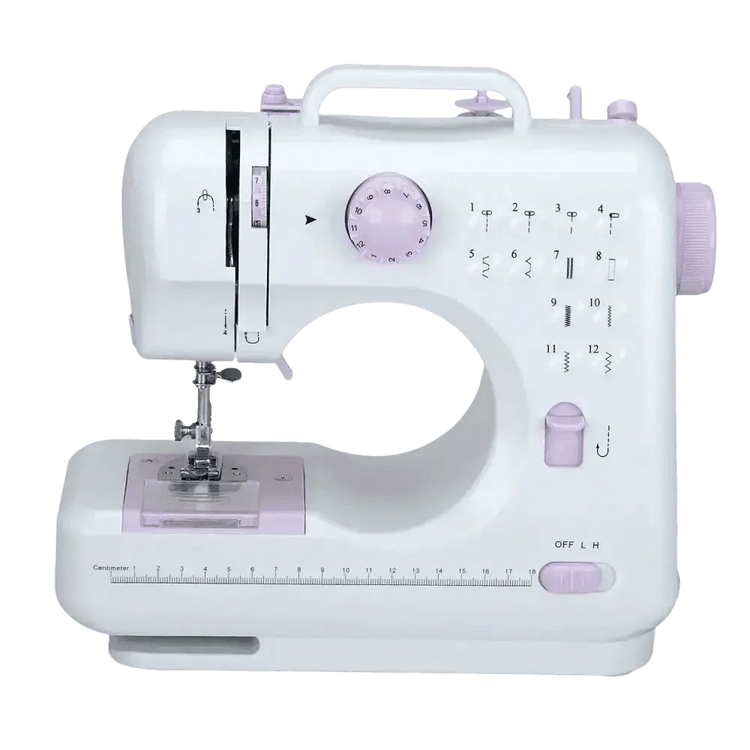 White and Lavender Electric Sewing Machine Metal Thread Cutting sewing machines by Boutique Preferred Store
