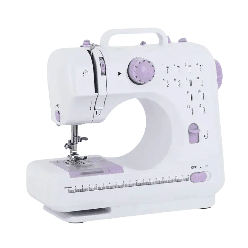White and Lavender Electric Sewing Machine Metal Thread Cutting sewing machines by Boutique Preferred Store