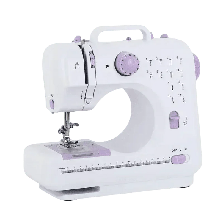 White and Lavender Electric Sewing Machine Metal Thread Cutting sewing machines by Boutique Preferred Store