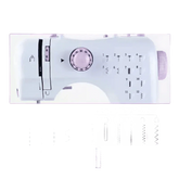 White and Lavender Electric Sewing Machine Metal Thread Cutting sewing machines by Boutique Preferred Store