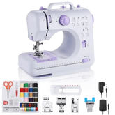White Lavender Mini Electric Sewing Machine Portable sewing machines by Rxmeili