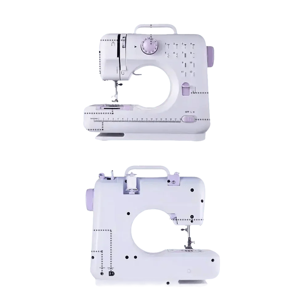 White Lavender Mini Electric Sewing Machine Portable sewing machines by Rxmeili