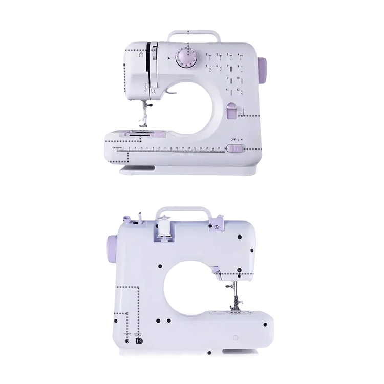 White Lavender Mini Electric Sewing Machine Portable sewing machines by Rxmeili