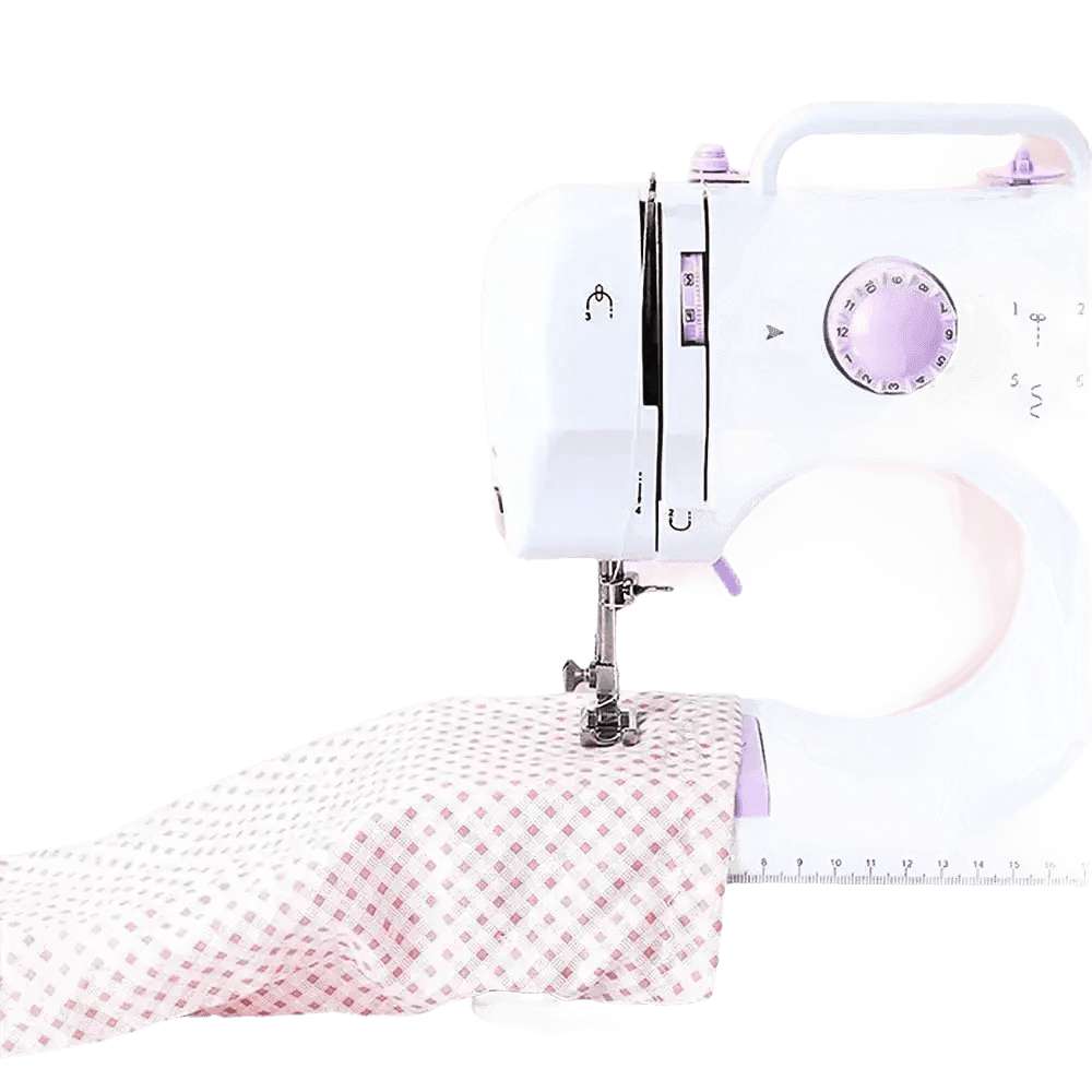 White Lavender Mini Electric Sewing Machine Portable sewing machines by Rxmeili
