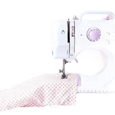 White Lavender Mini Electric Sewing Machine Portable sewing machines by Rxmeili