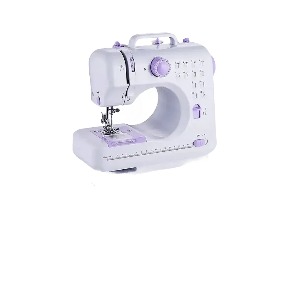 White Lavender Mini Electric Sewing Machine Portable sewing machines by Rxmeili