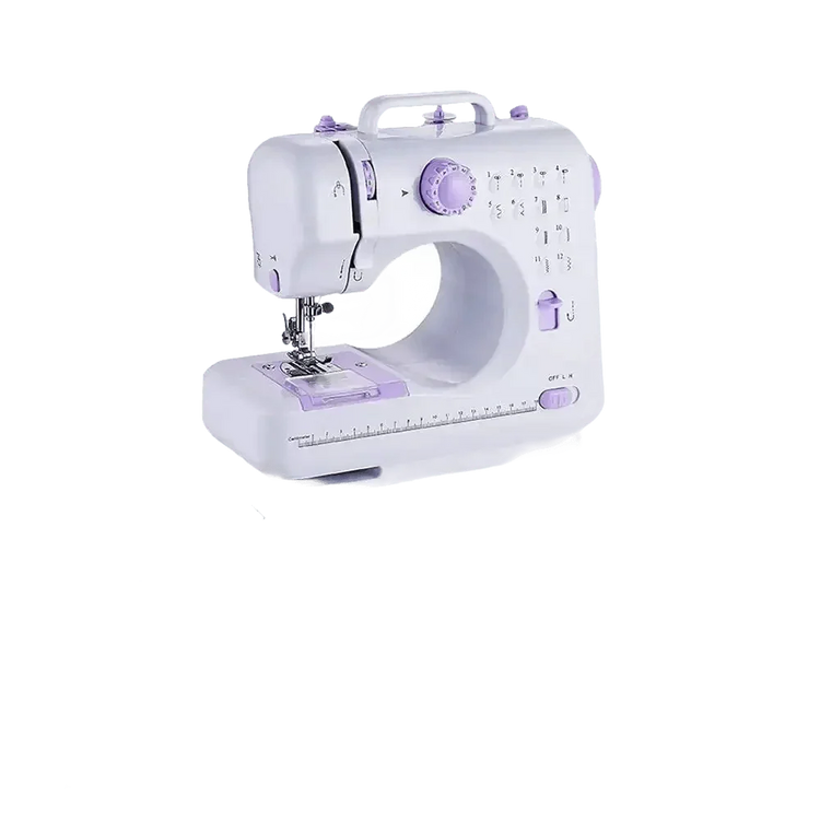 White Lavender Mini Electric Sewing Machine Portable sewing machines by Rxmeili