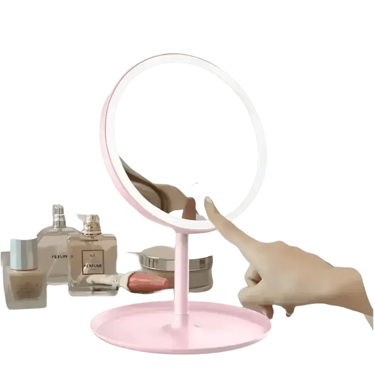 White LED Daylight Makeup Mirror USB Battery face mirror by Rockbrook Daily Store
