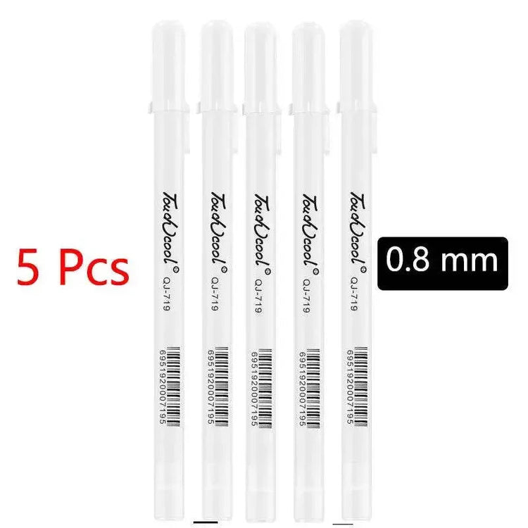 White Oily Marker Pen Set Markers & Highlighters by Dropshee